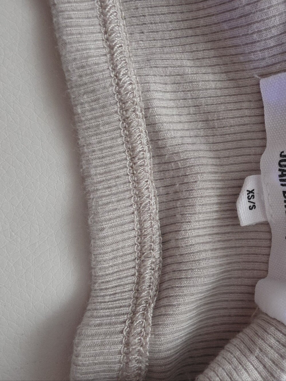 Joah Brown Ribbed Cream Relaxed Fit Shorts XS/SM SET - Picture 6 of 6
